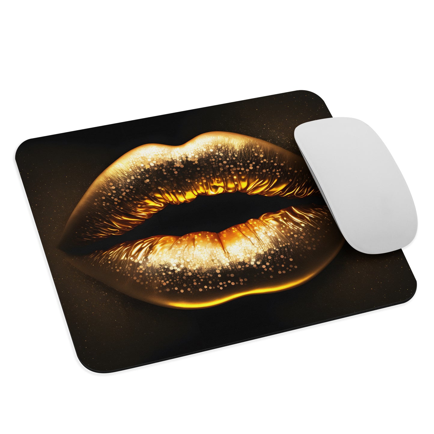 Mauspad Goldene Lippen