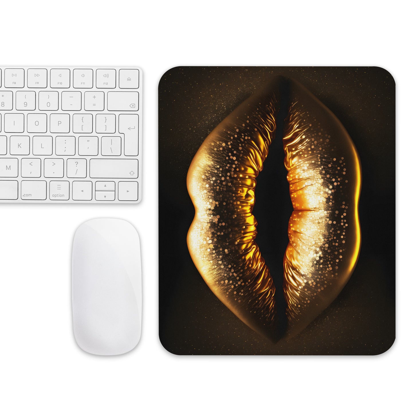 Mauspad Goldene Lippen