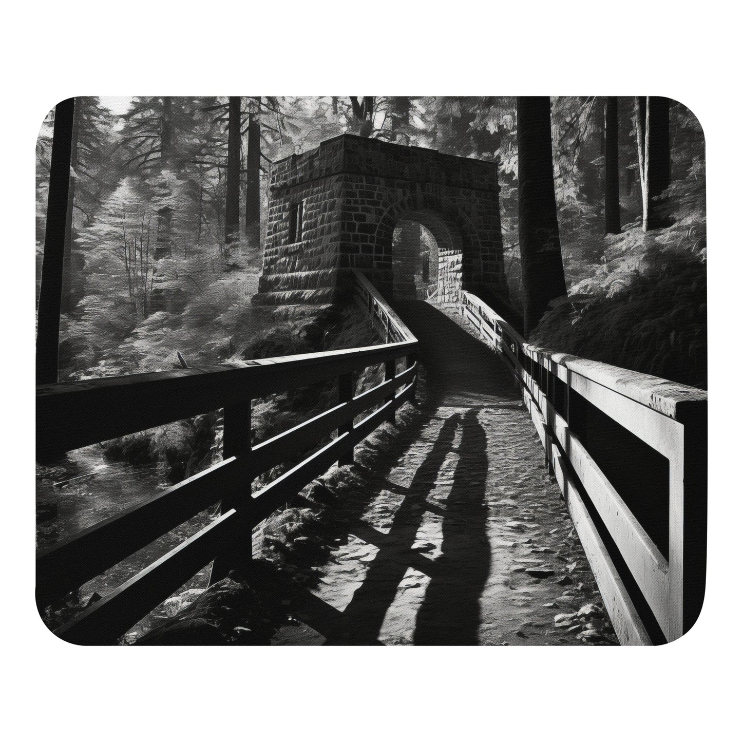Mauspad Holzbrücke