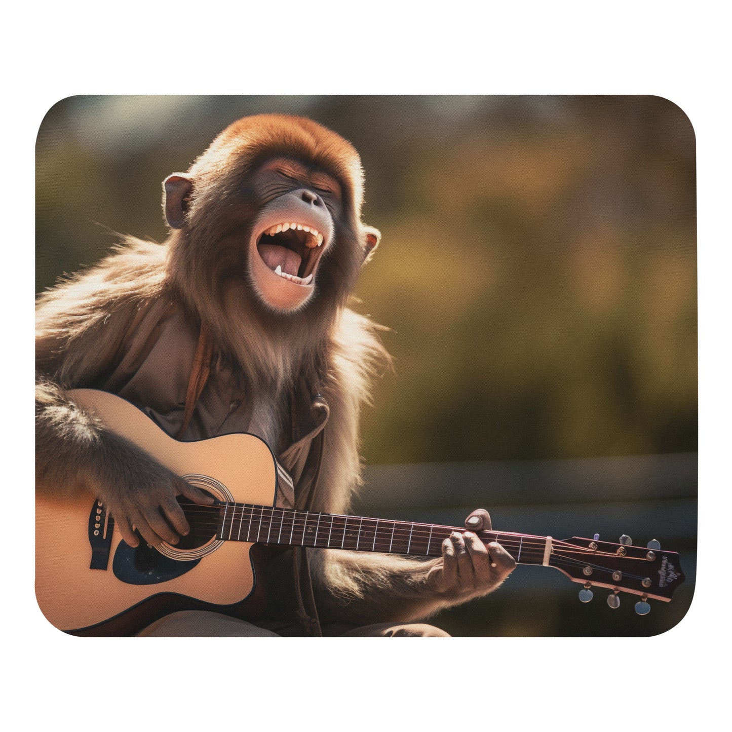 Mauspad Gitarre spielender Affe