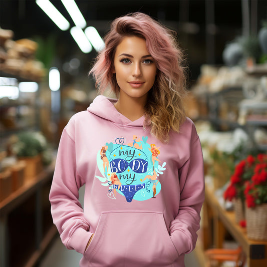 Damen Kapuzenpullover my body my rules