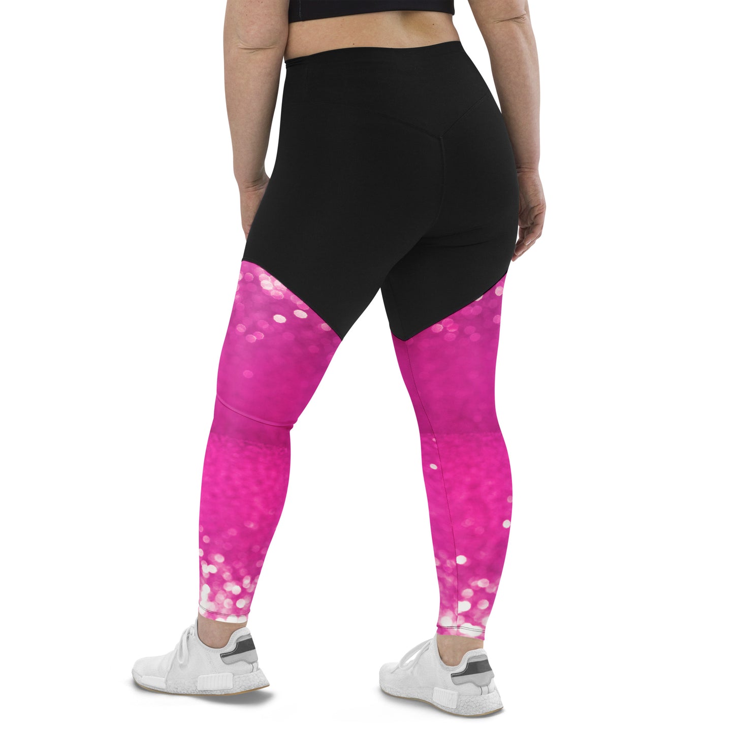 Sport-Leggings schwarz / pink