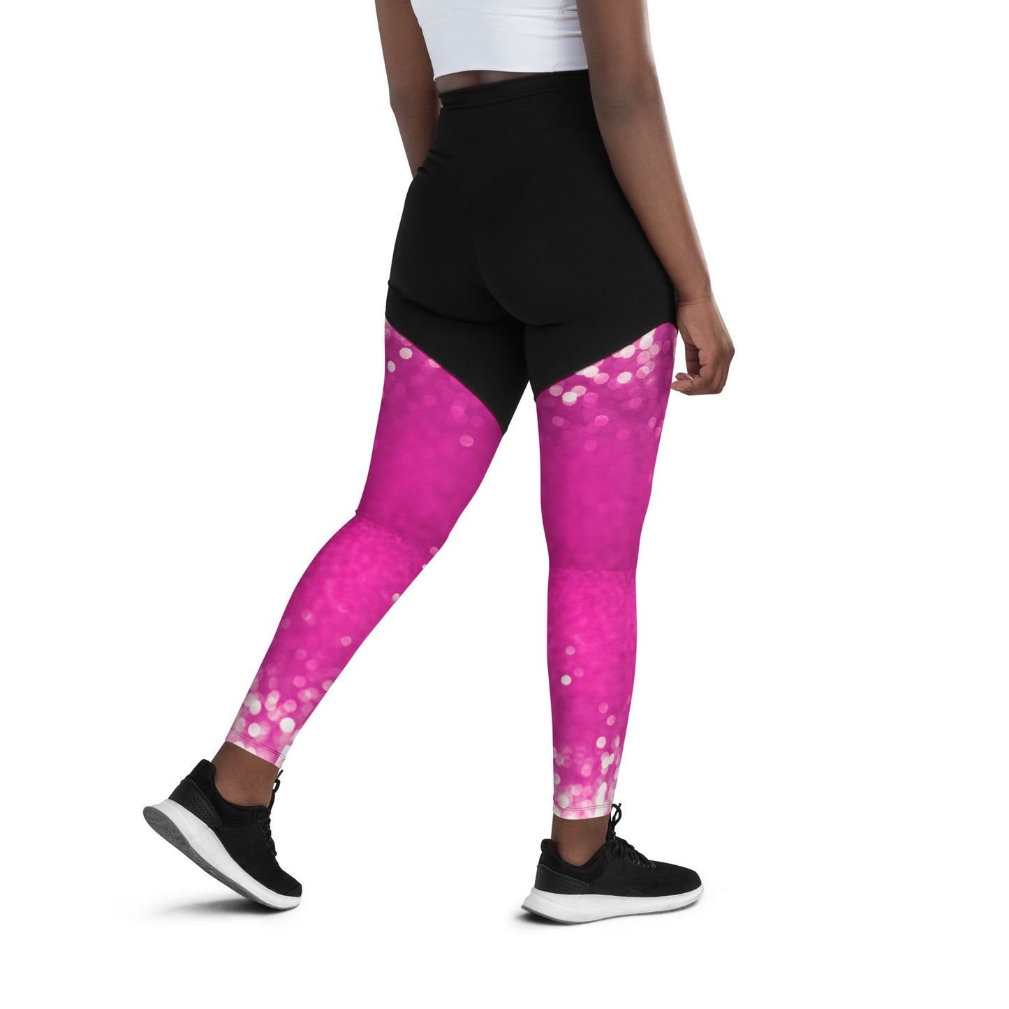 Sport-Leggings schwarz / pink