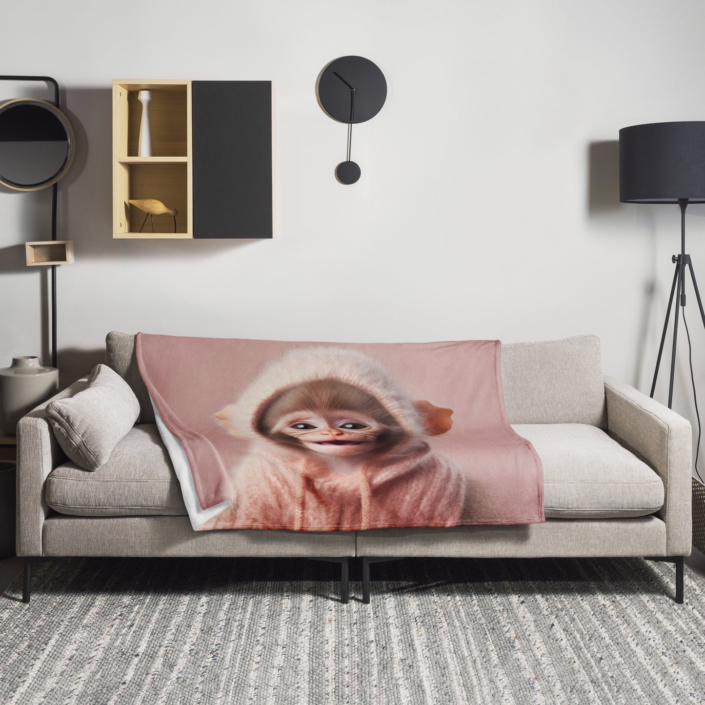 Kuscheldecke Affenbaby