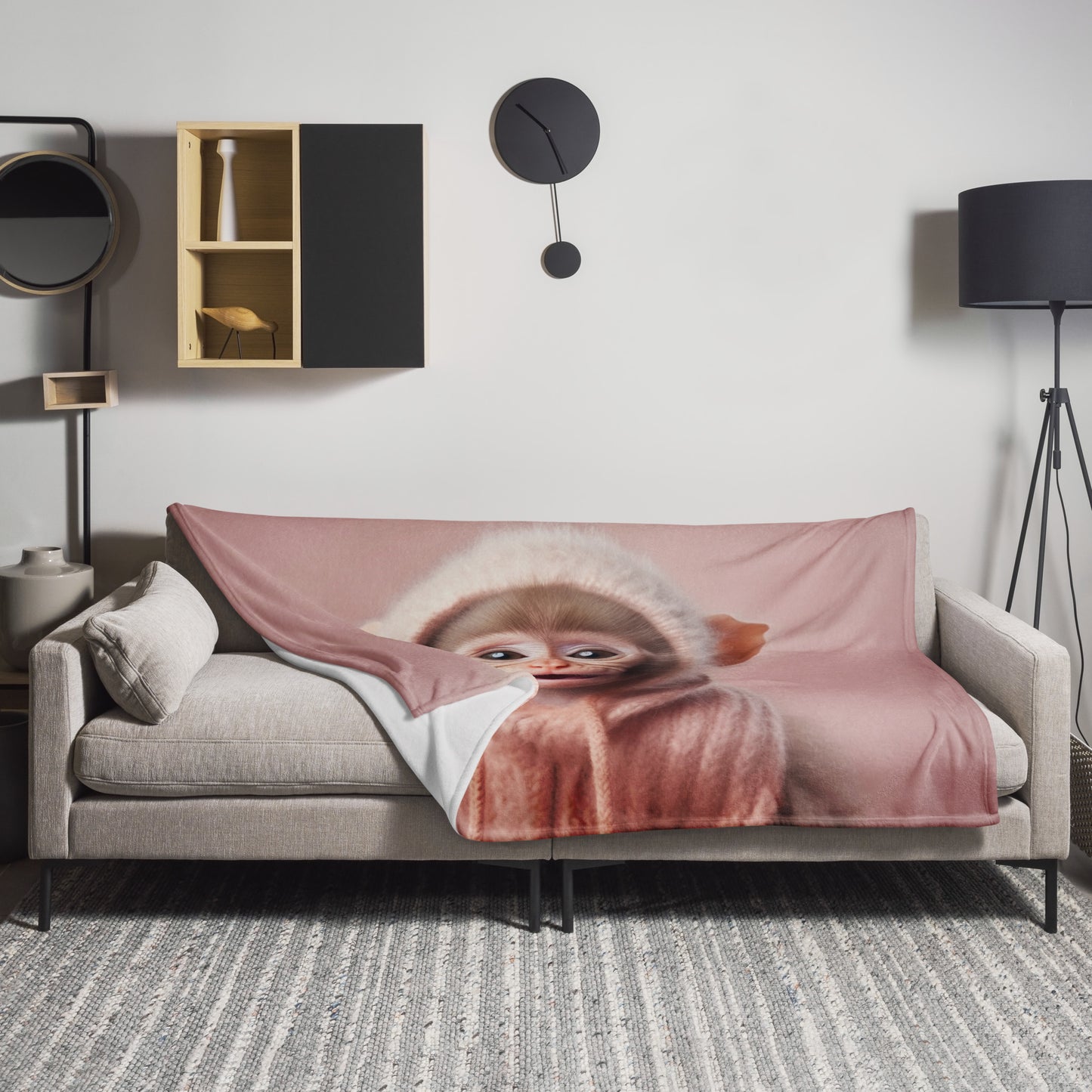 Kuscheldecke Affenbaby