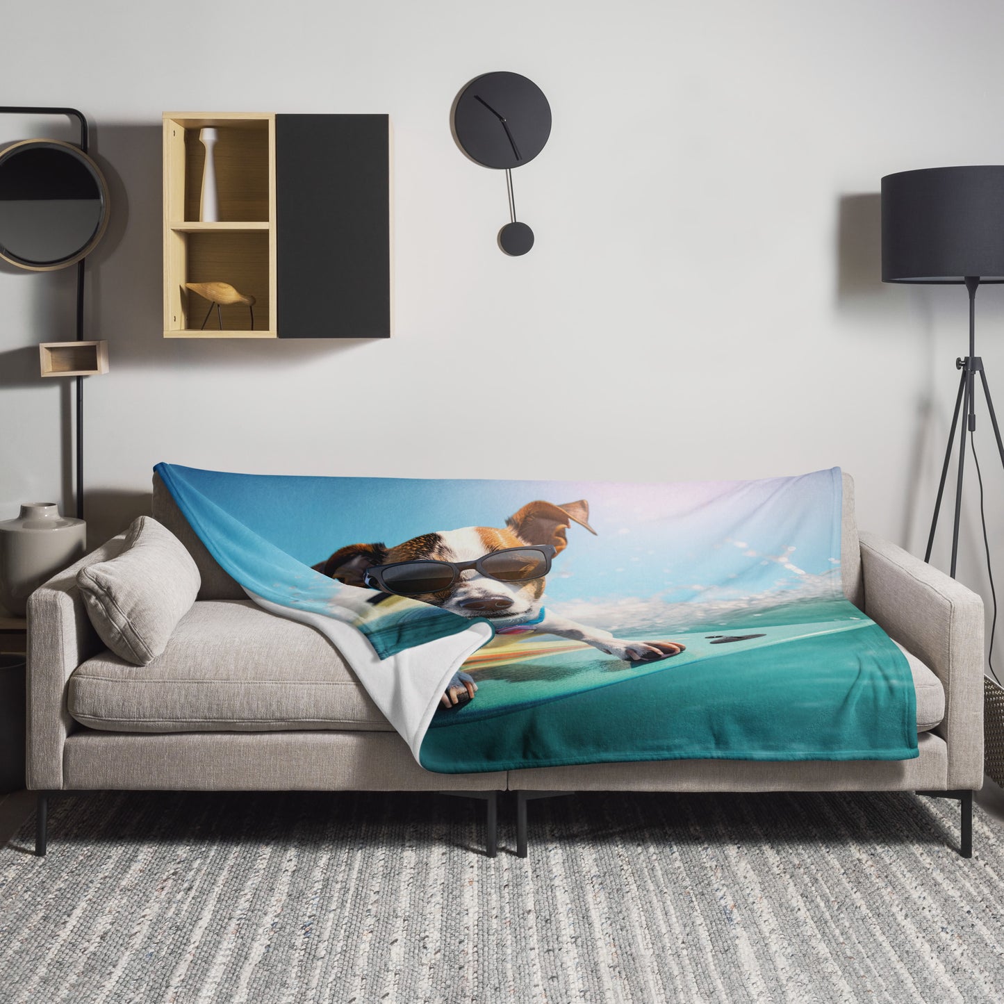 Kuscheldecke Surfender Hund