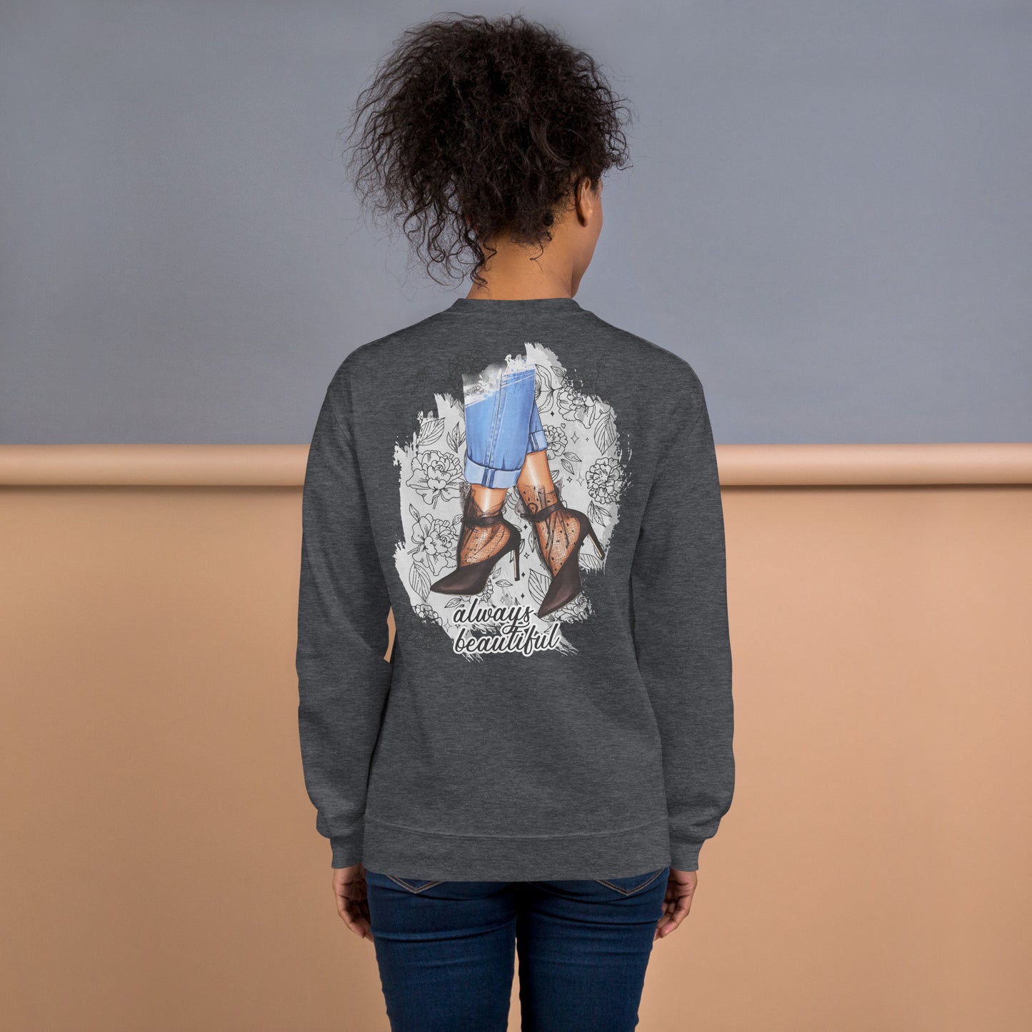 Frauen Pullover Backprint / Rückseite always beautiful