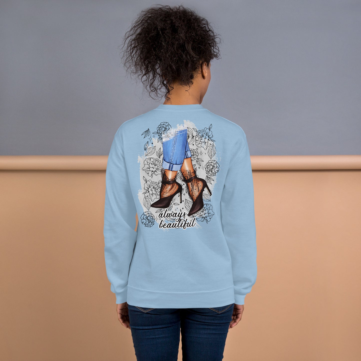 Frauen Pullover Backprint / Rückseite always beautiful