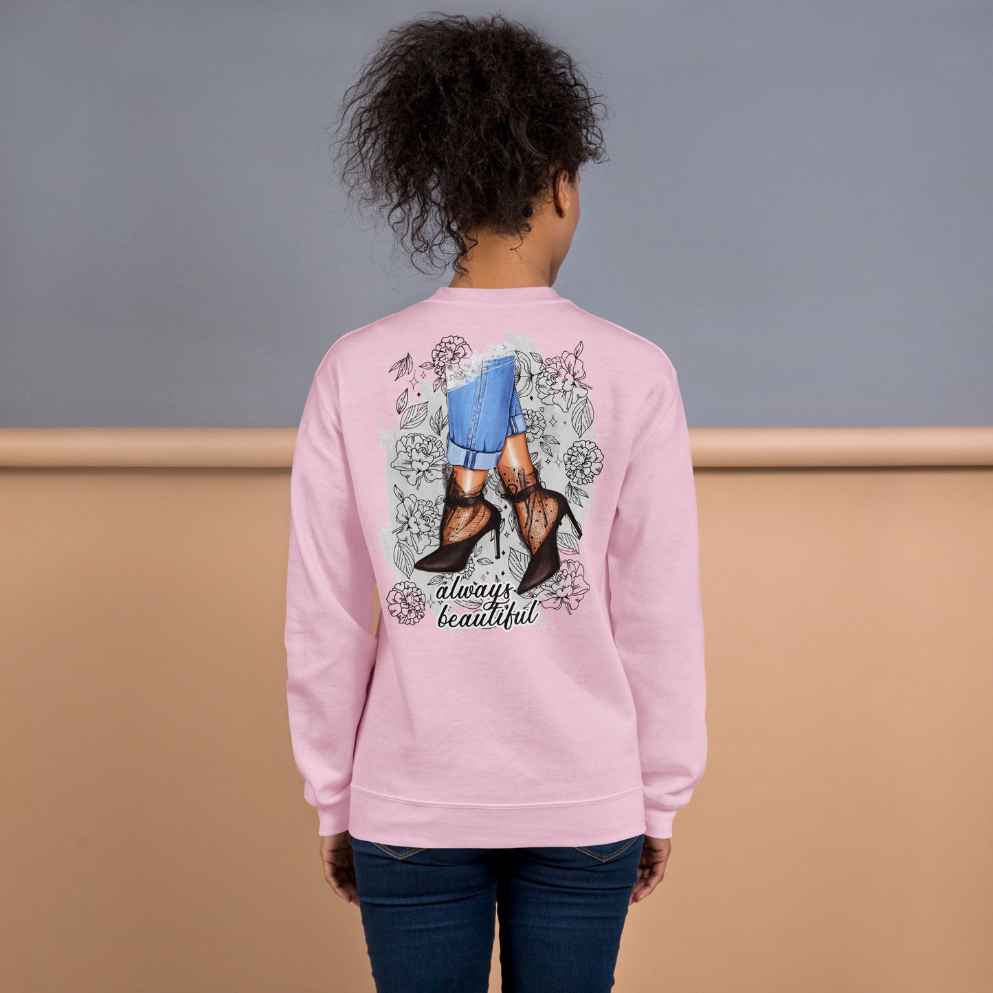Frauen Pullover Backprint / Rückseite always beautiful