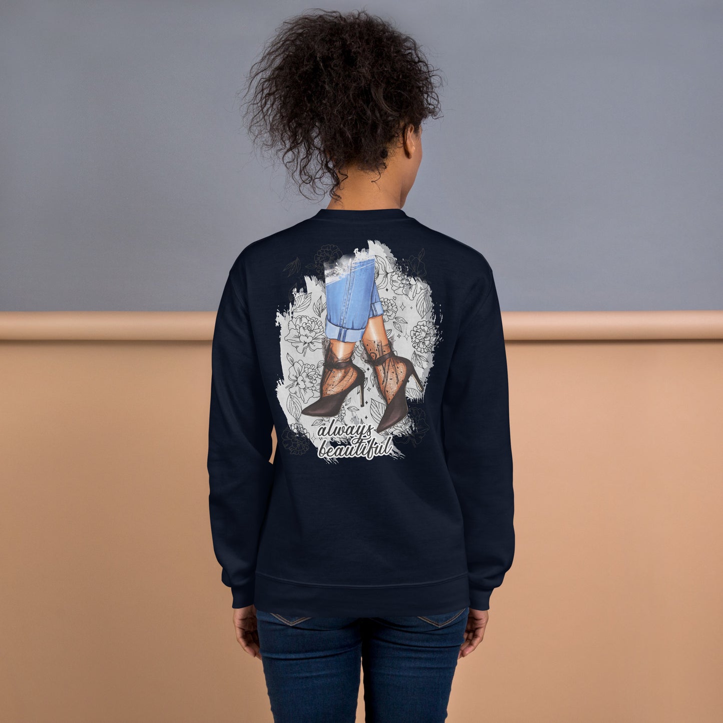 Frauen Pullover Backprint / Rückseite always beautiful