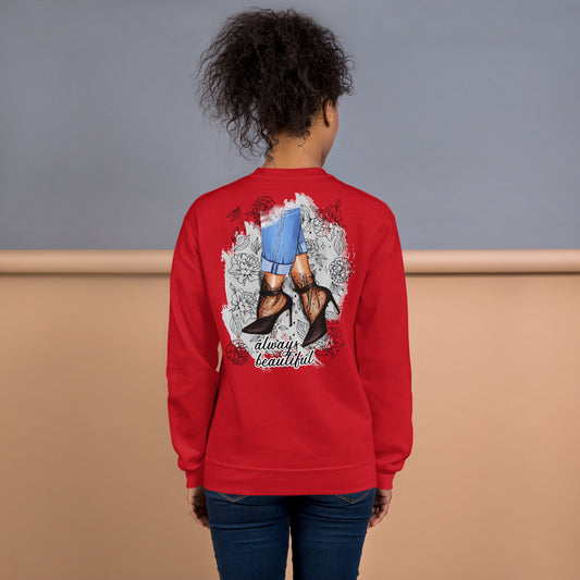 Frauen Pullover Backprint / Rückseite always beautiful