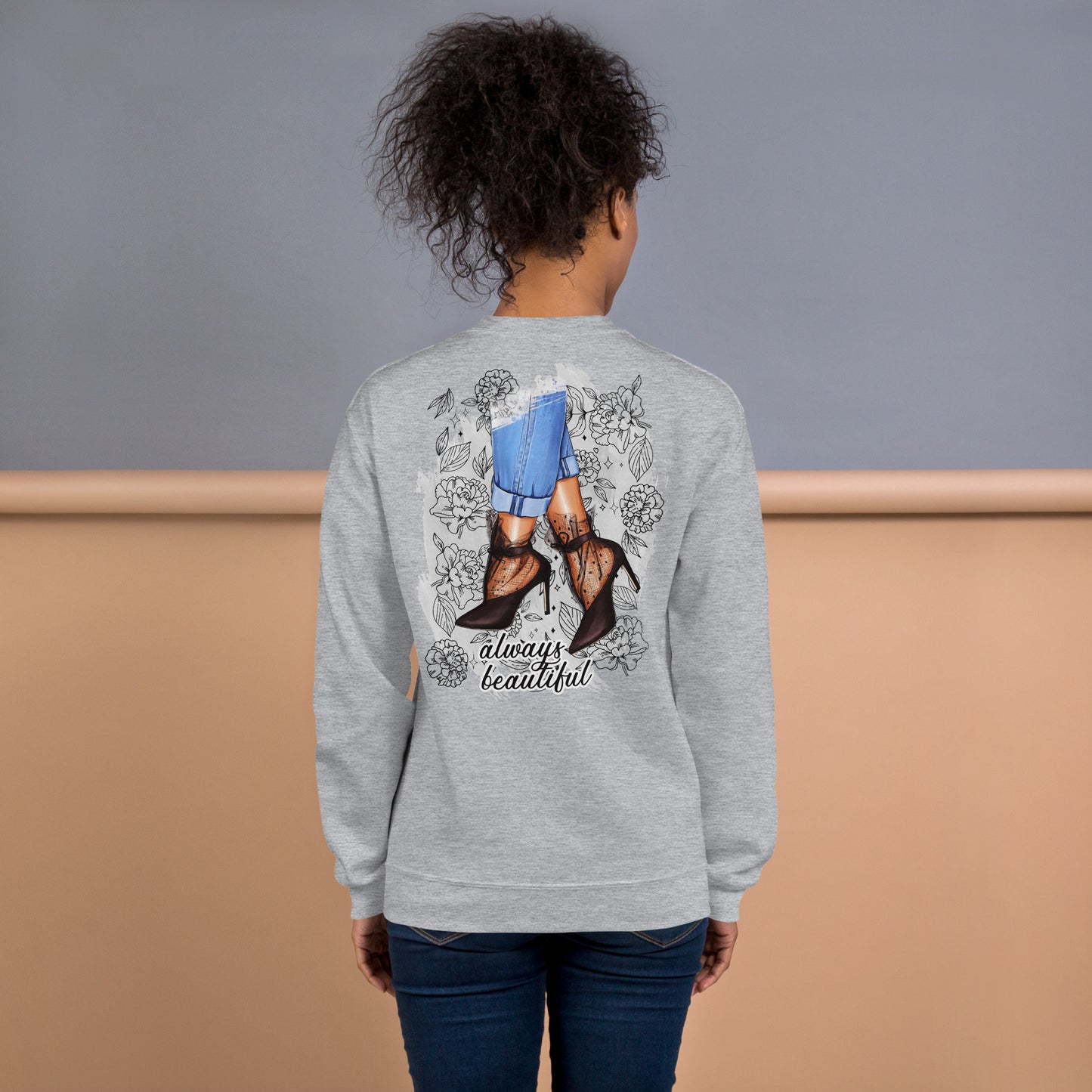 Frauen Pullover Backprint / Rückseite always beautiful