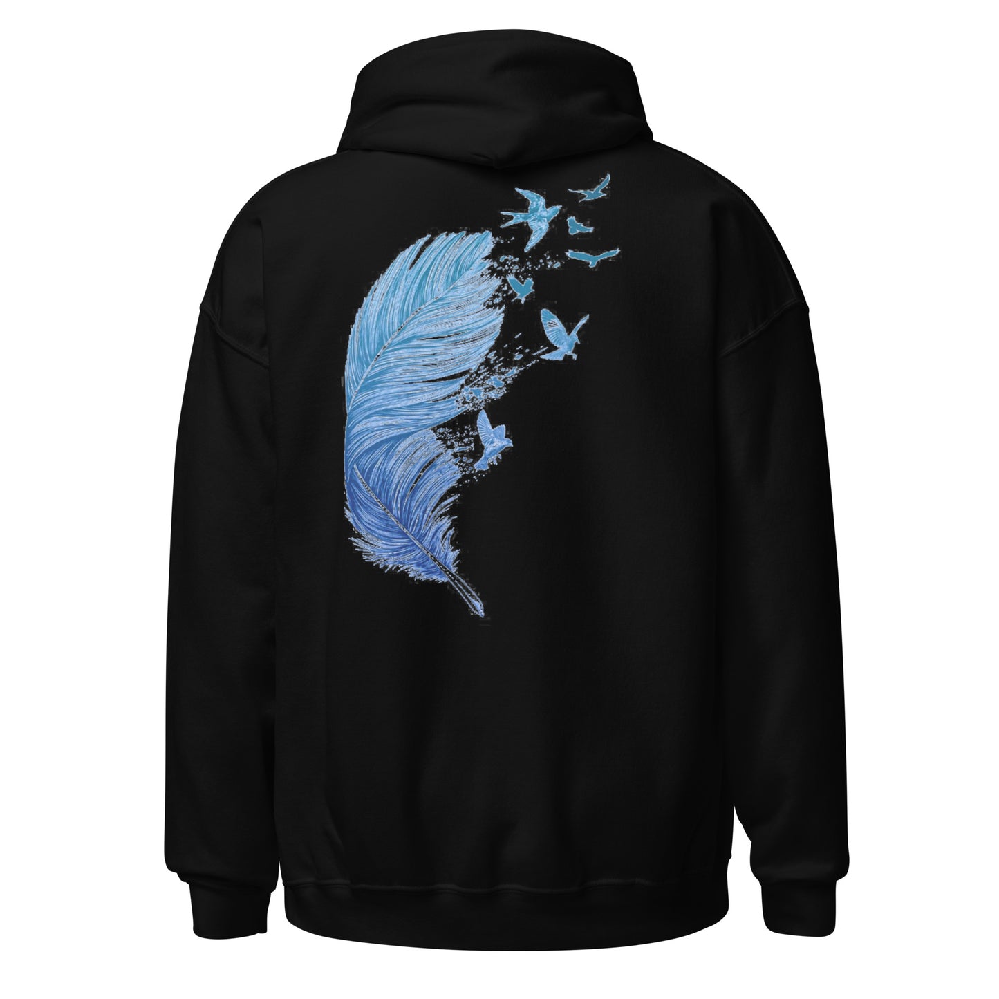 Damen Kaputzenpullover Backprint / Rückenprint Feder