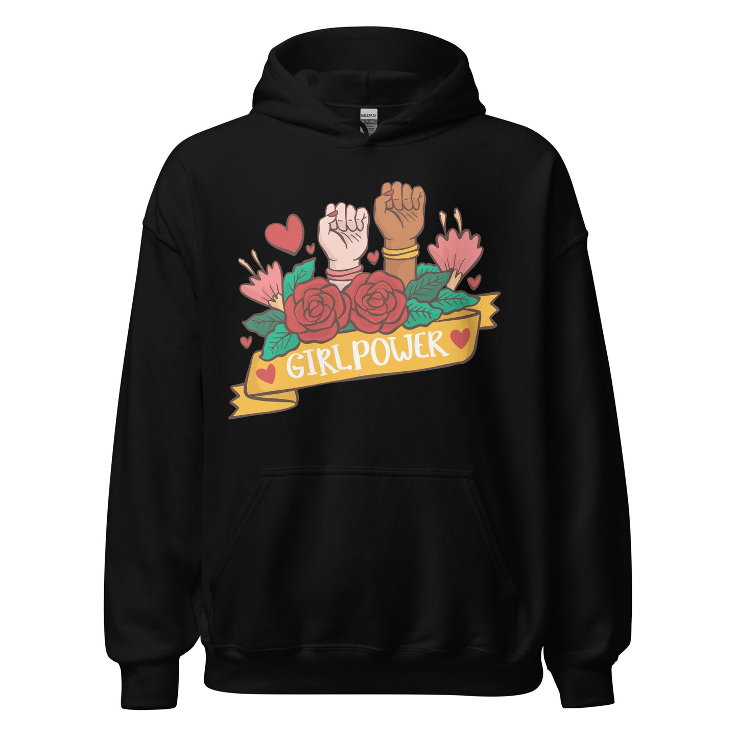 Damen Kapuzenpullover girl power