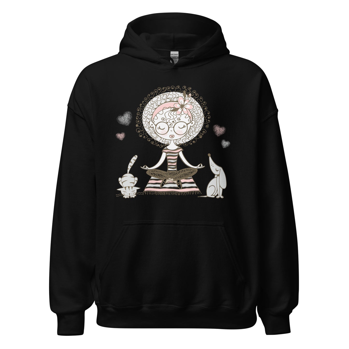 Damen Kapuzenpullover Namaste
