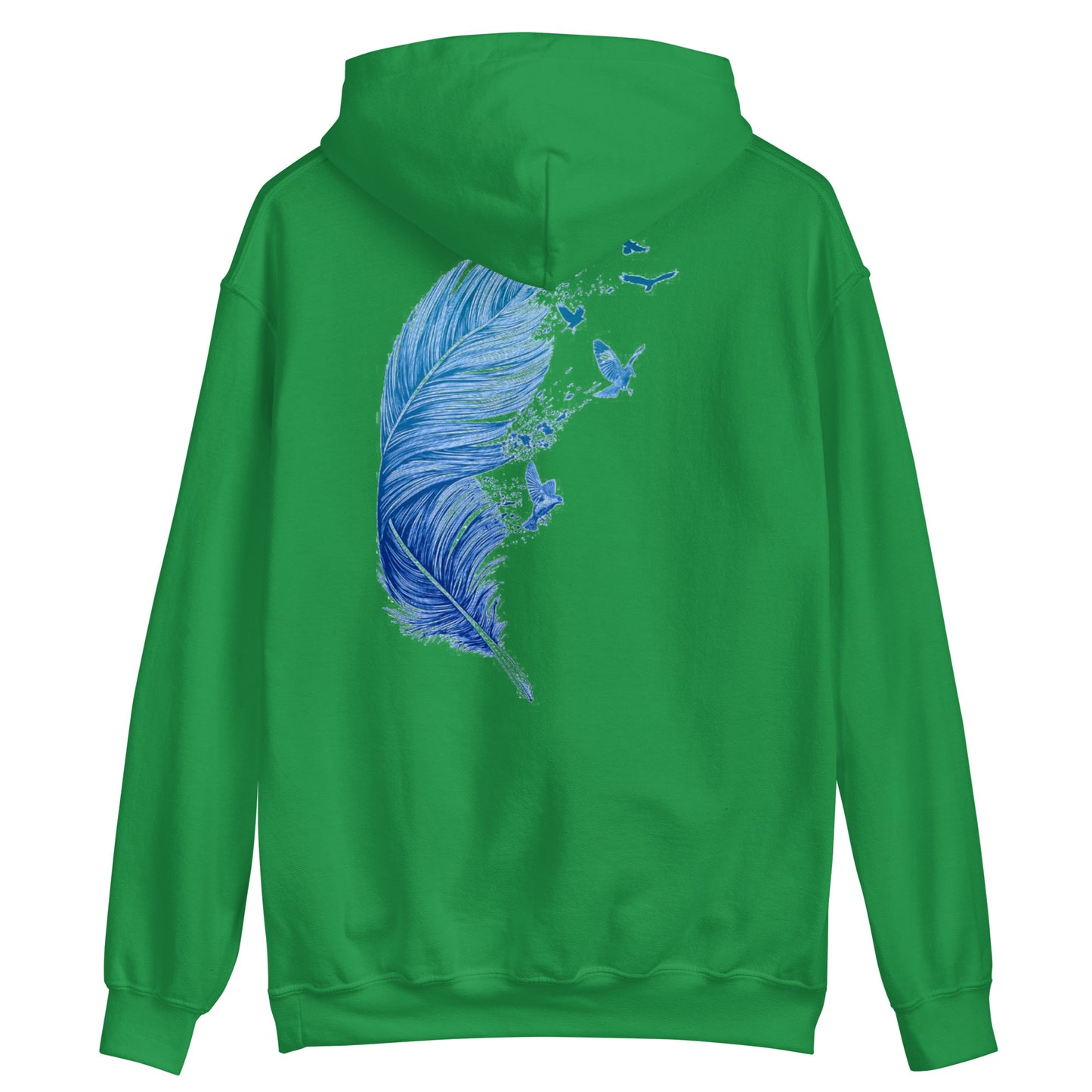 Damen Kaputzenpullover Backprint / Rückenprint Feder