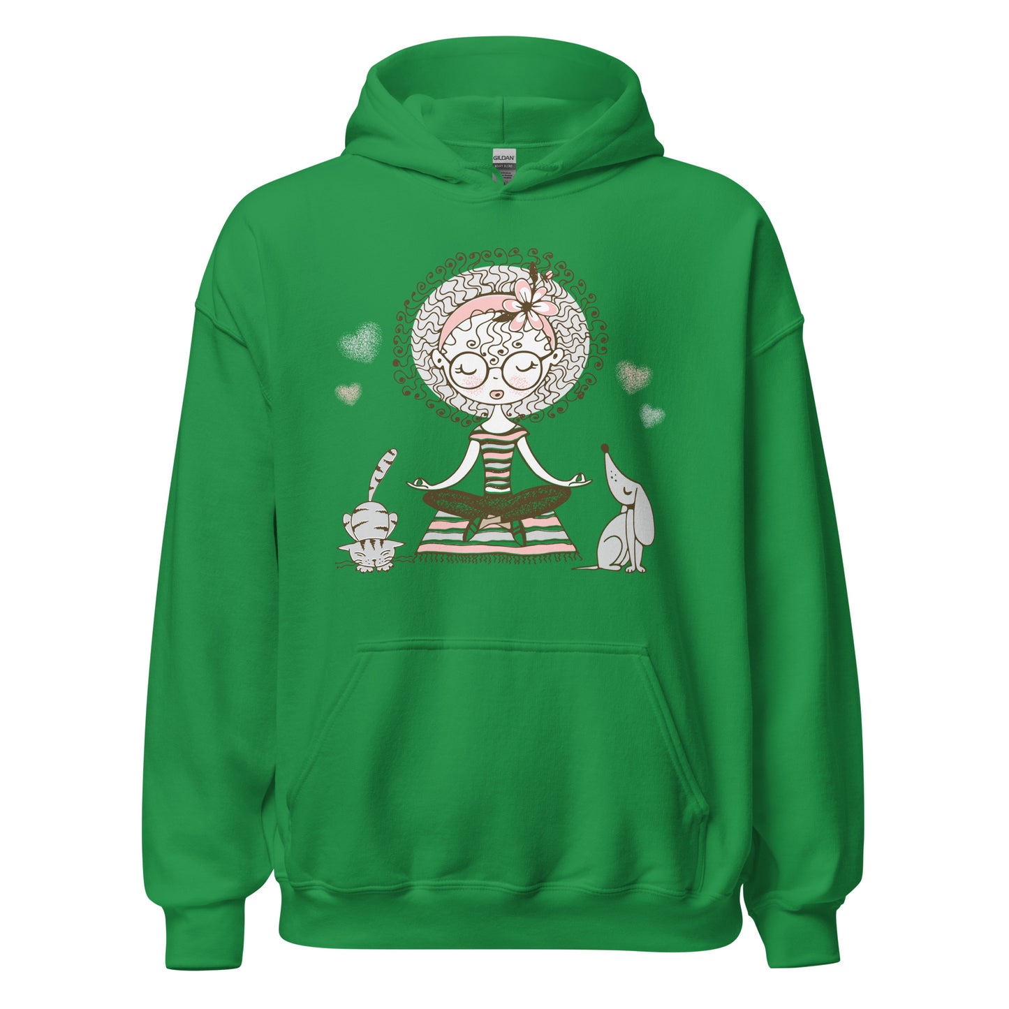 Damen Kapuzenpullover Namaste