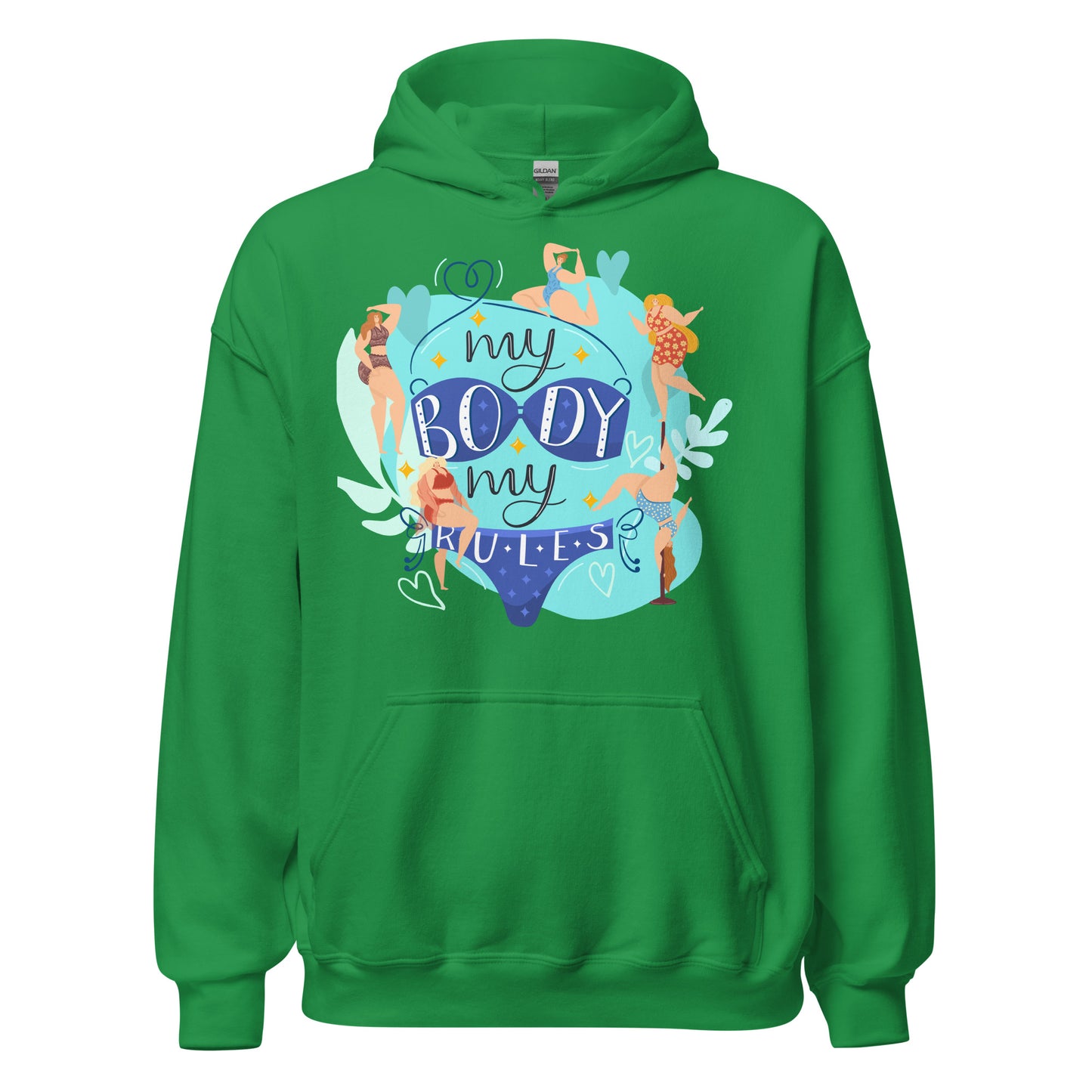 Damen Kapuzenpullover my body my rules