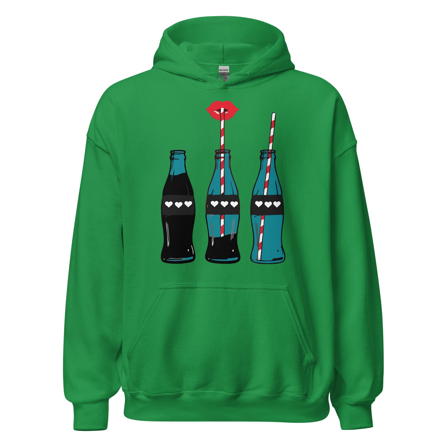 Damen Kaputzenpullover Cola