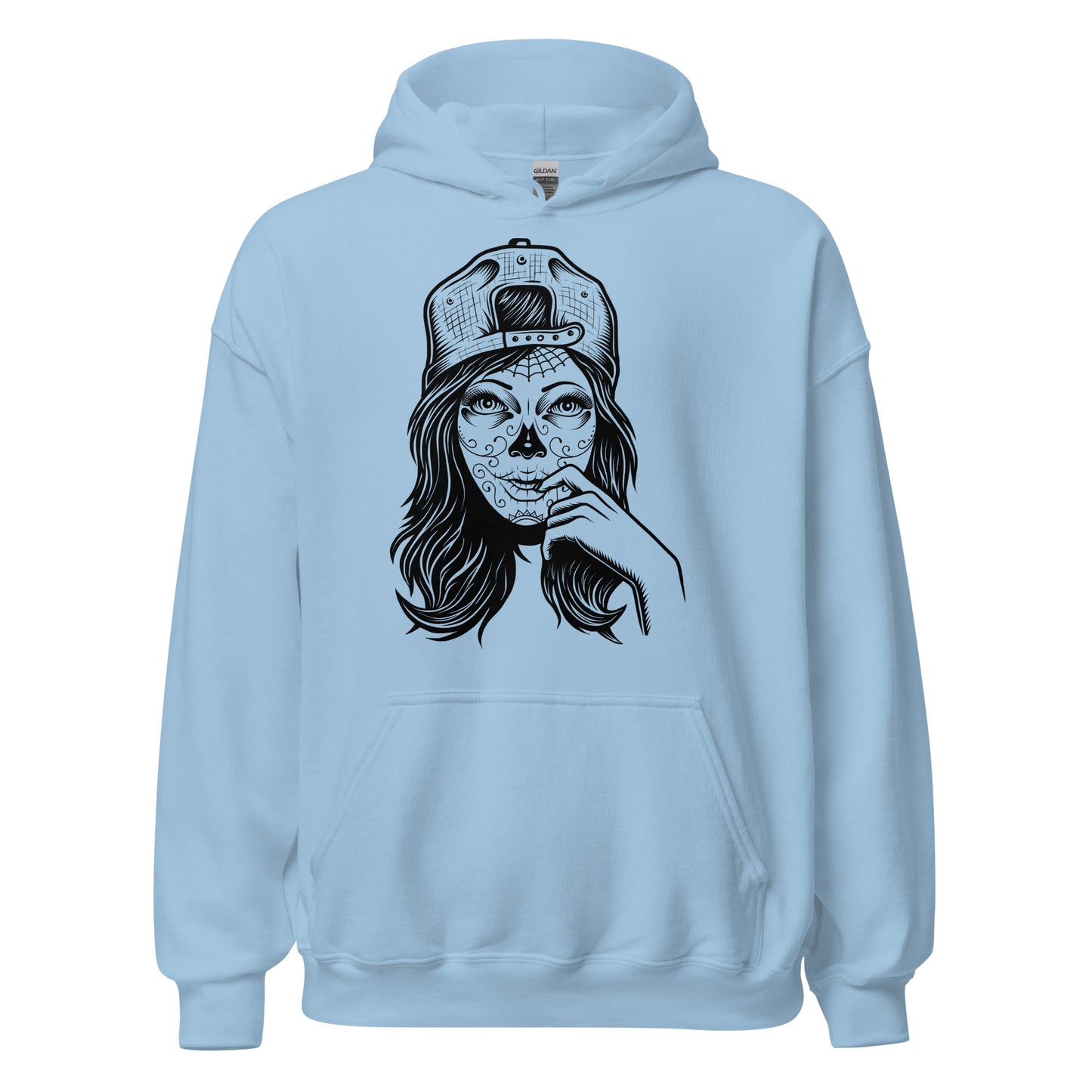 Damen Kapuzenpullover day of the dead festival
