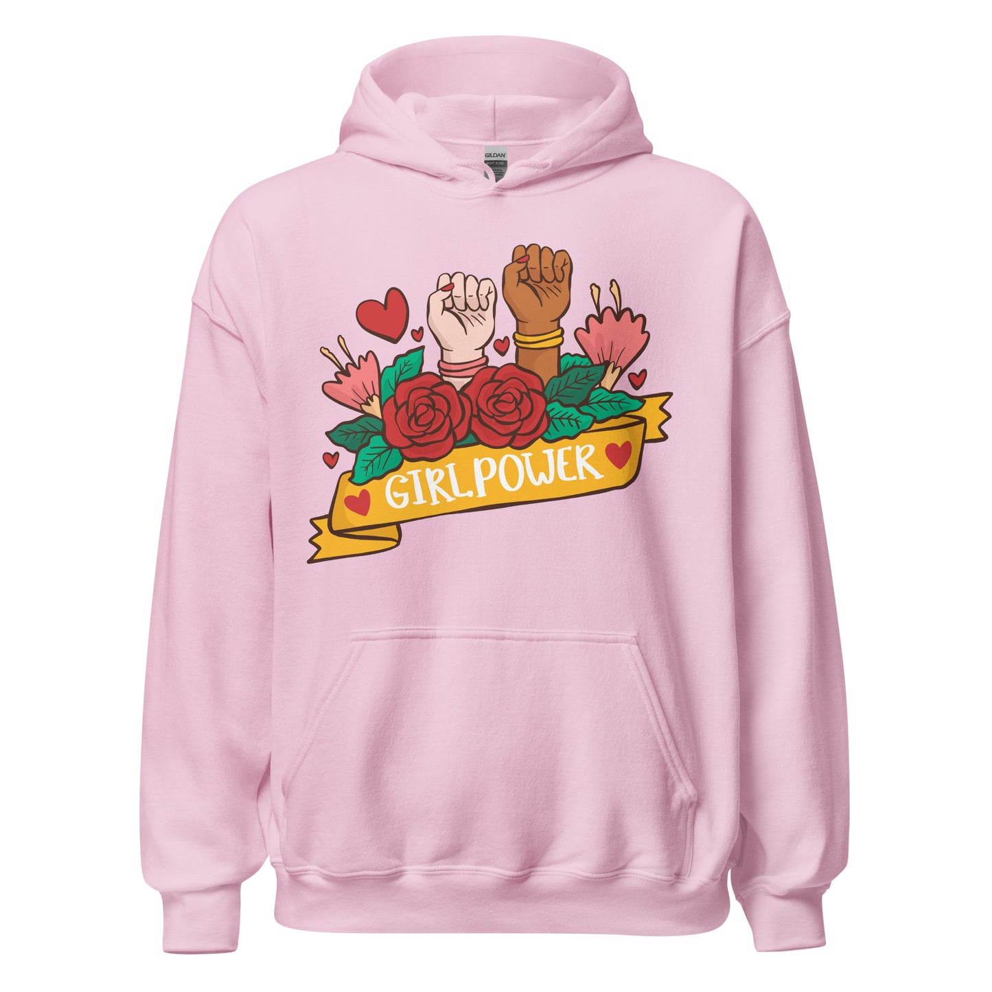 Damen Kapuzenpullover girl power