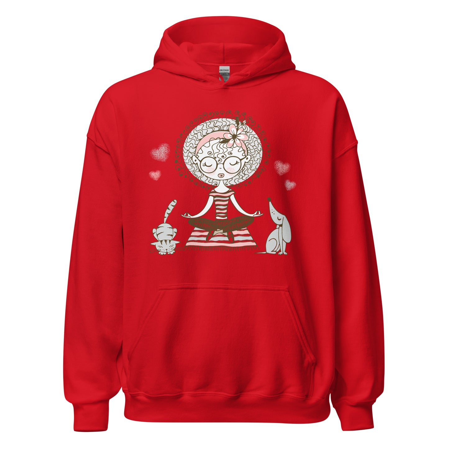 Damen Kapuzenpullover Namaste
