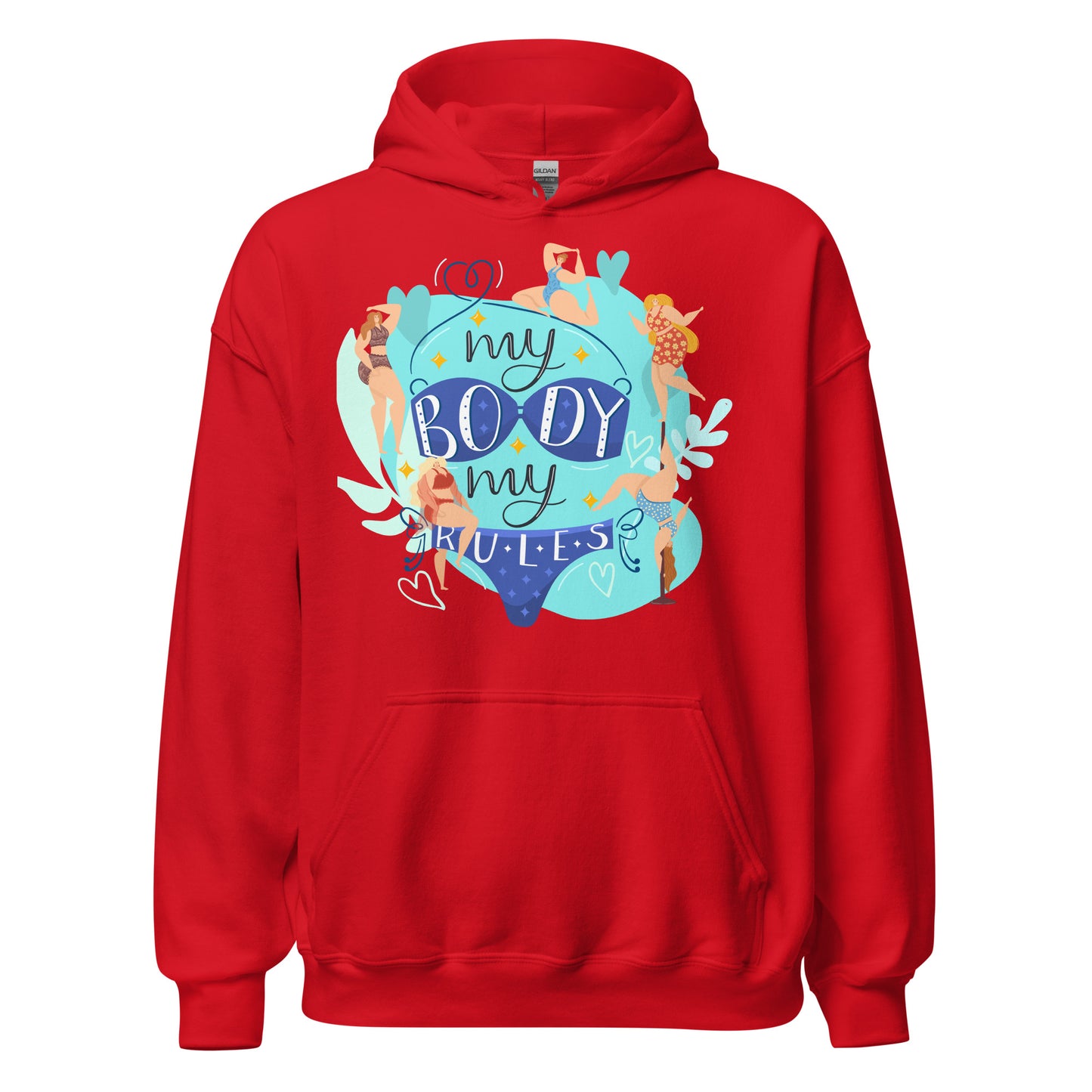Damen Kapuzenpullover my body my rules