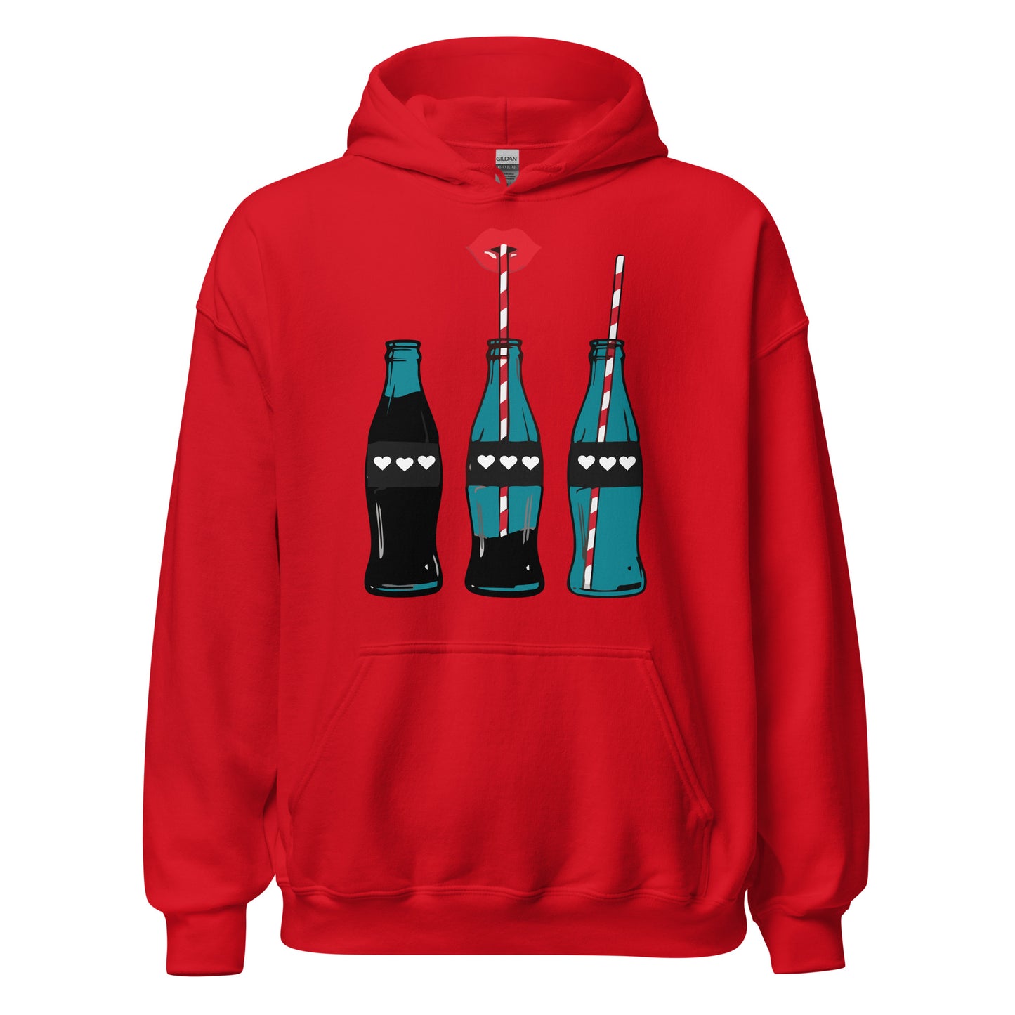 Damen Kaputzenpullover Cola