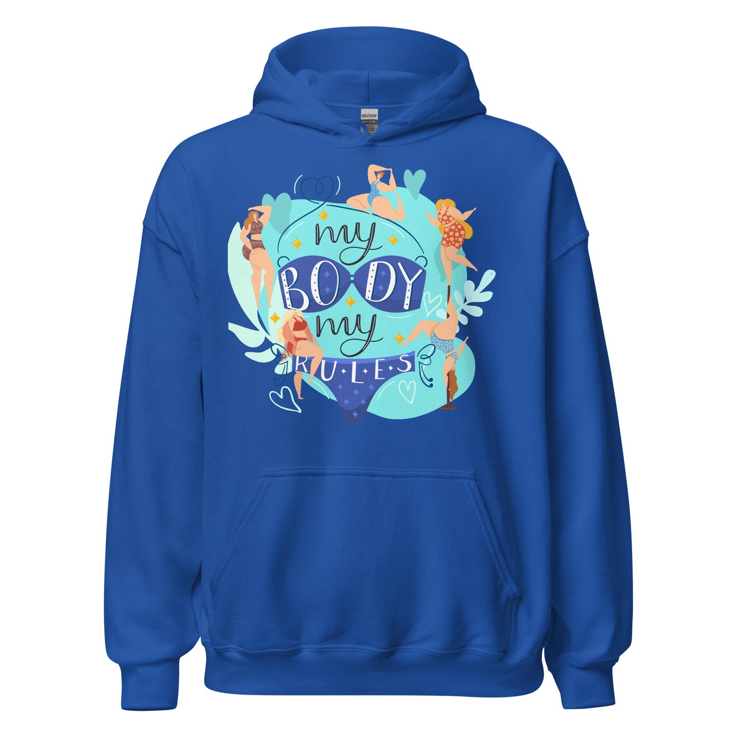 Damen Kapuzenpullover my body my rules