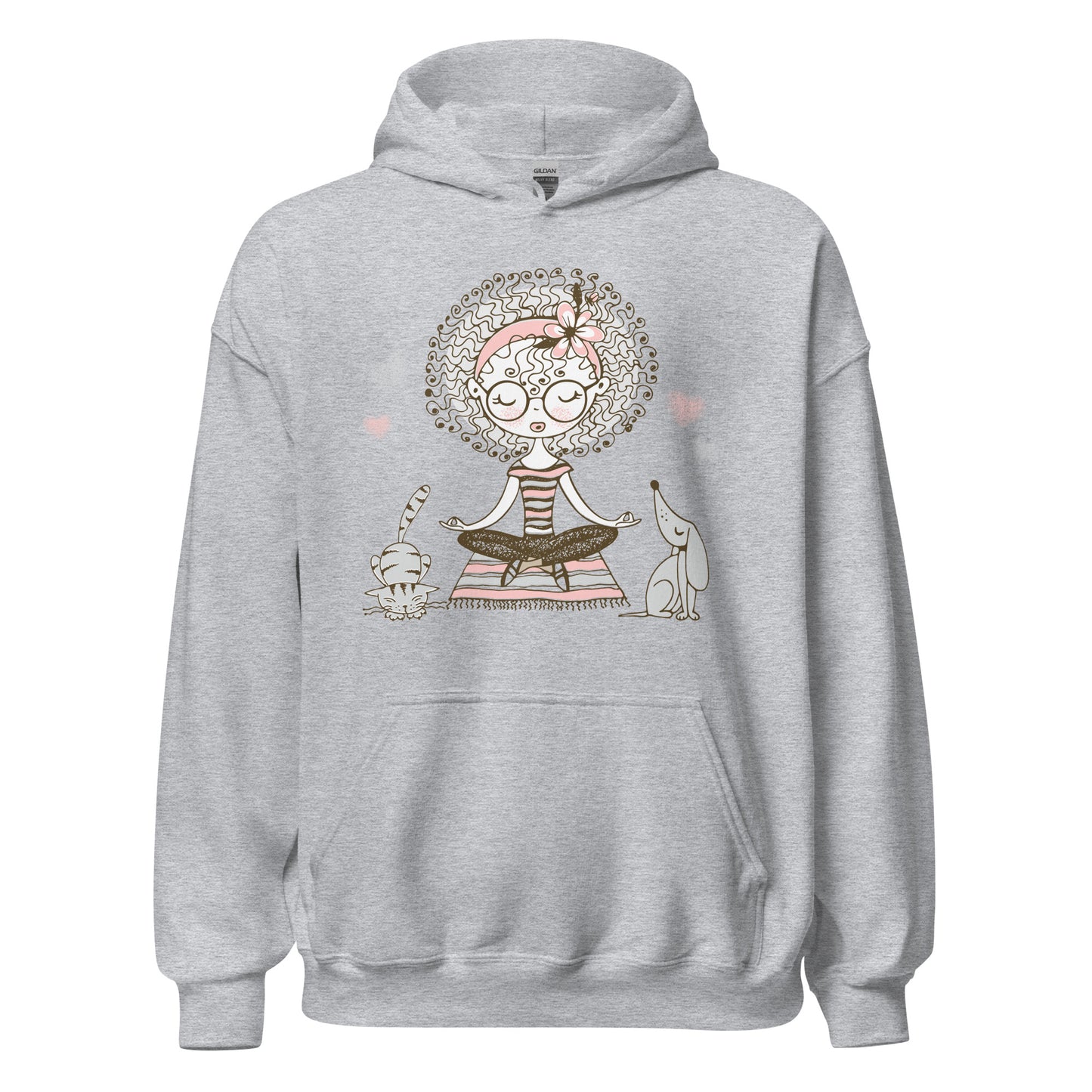 Damen Kapuzenpullover Namaste