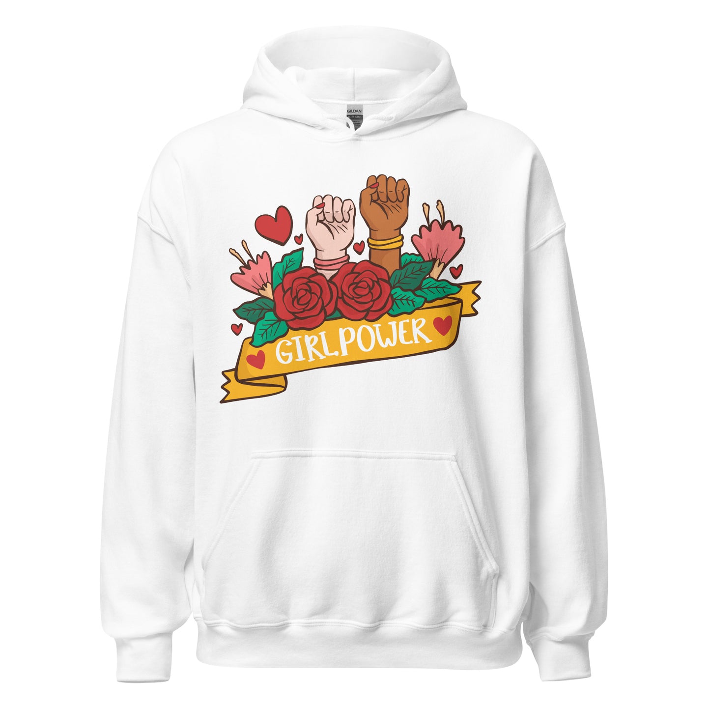 Damen Kapuzenpullover girl power