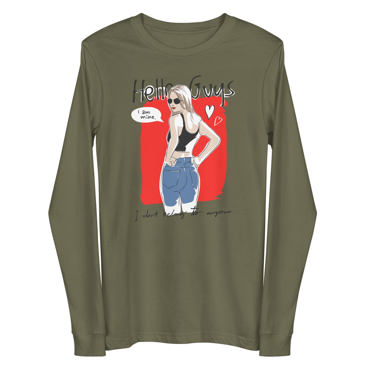 Damen Longsleeve Hello Guys