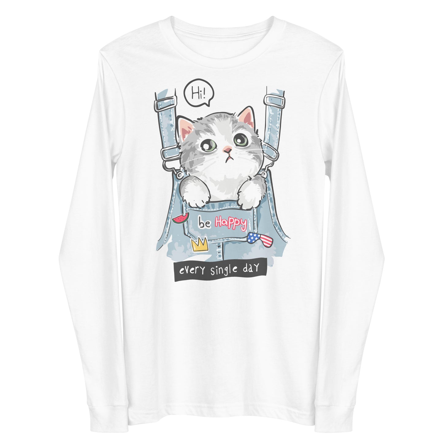 Damen Longsleeve be happy