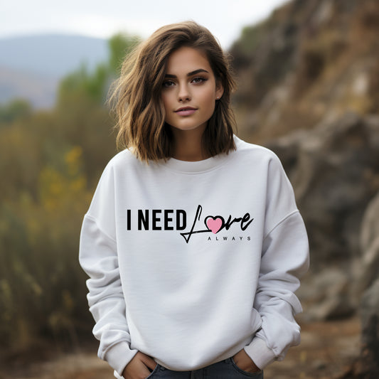 Damen Pullover i need love
