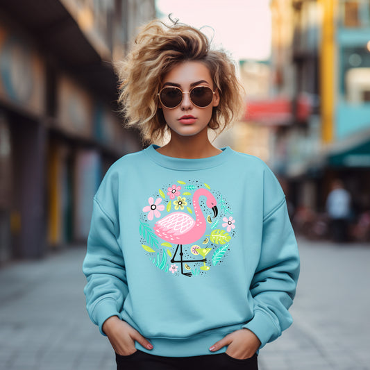 Damen Pullover flamingo