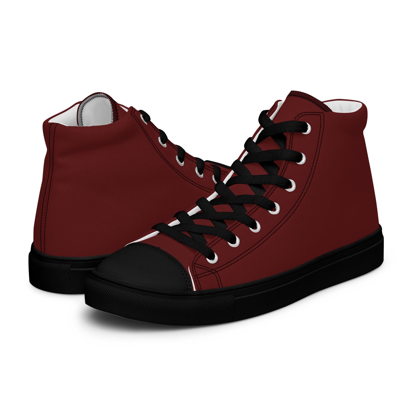 High-Top Damen Sneaker dunkelrot