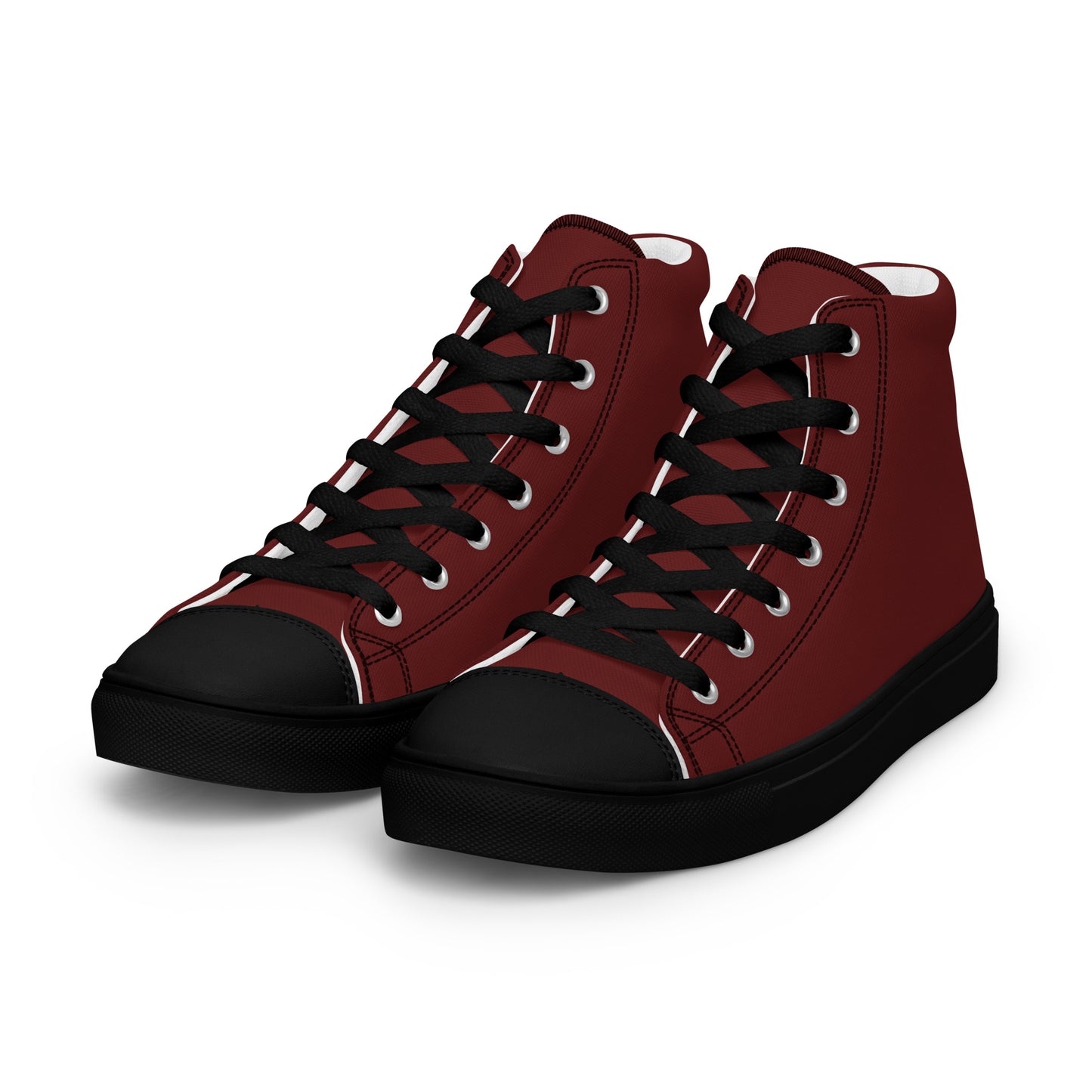 High-Top Damen Sneaker dunkelrot