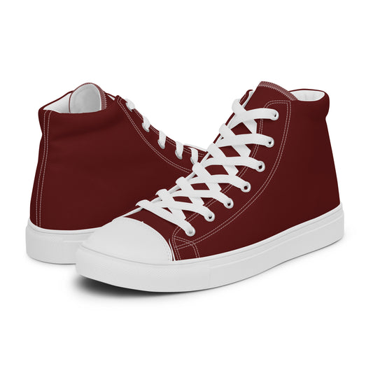 High-Top Damen Sneaker dunkelrot