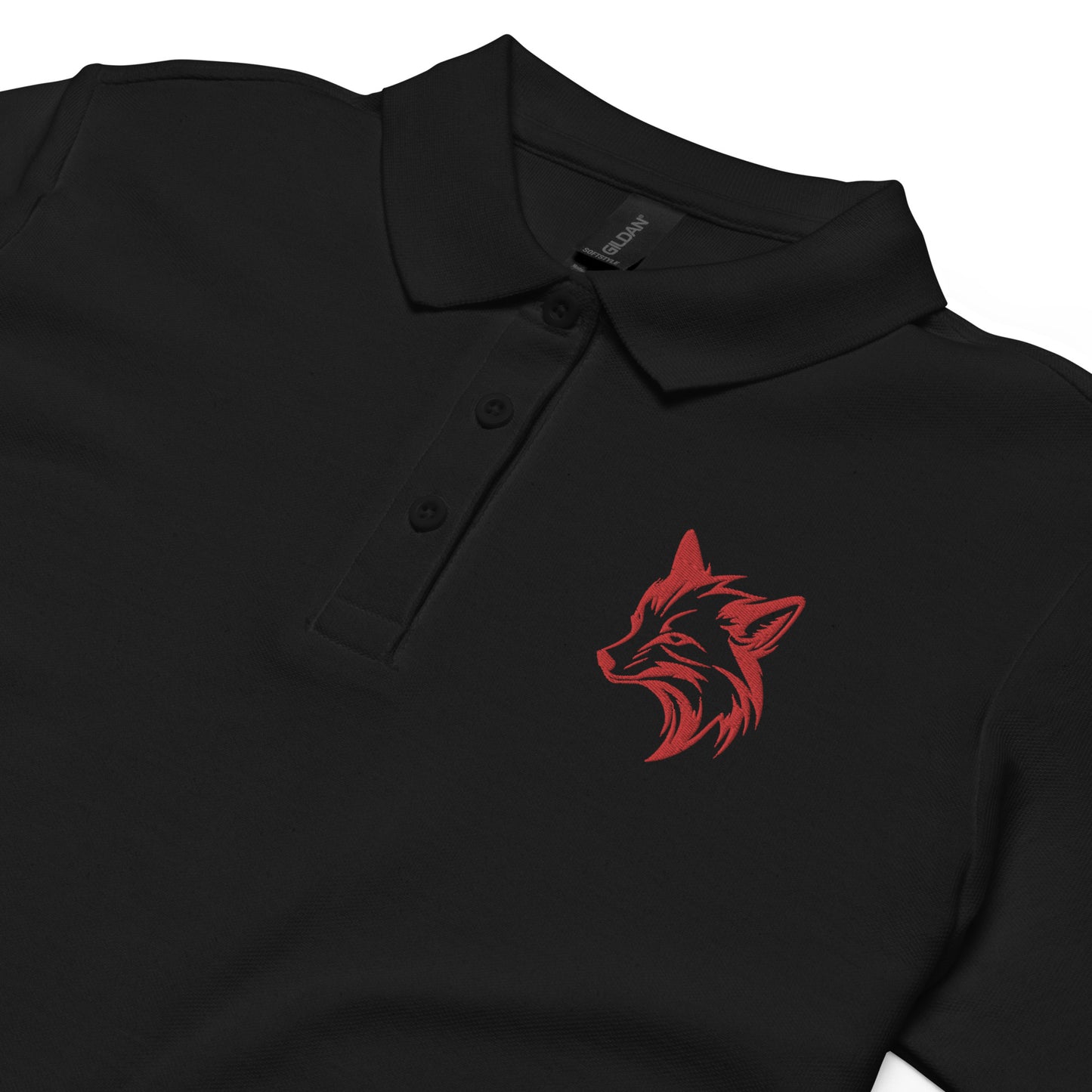 Fox schwarzes Poloshirt für Damen